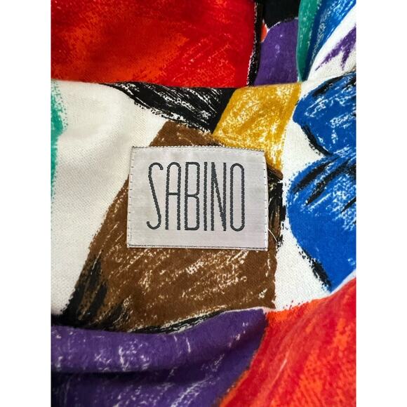 SABINO Vintage Artsy Boho Beachy Sailor Collar Top & Maxi Skirt Set 16 XL - Picture 6 of 10